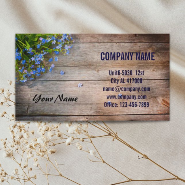 Barn wood  Flower botanical nature florist Business Card (Barn wood Flower botanical nature florist Business Card)