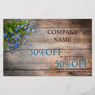 Barn wood  Flower botanical nature florist Flyer