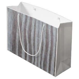 Barn Wood Grey Grey Large Gift Bag
