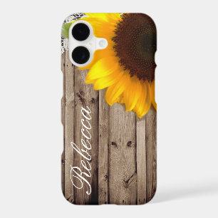 barn wood lace rustic country sunflower