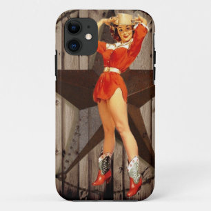 Barn wood Lone Star western country Cowgirl iPhone 11 Case