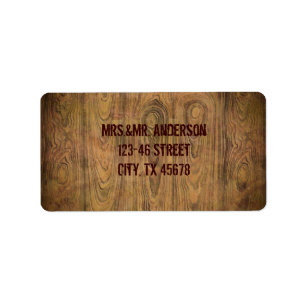 Barn wood Rustic Country cowboy Wedding Label