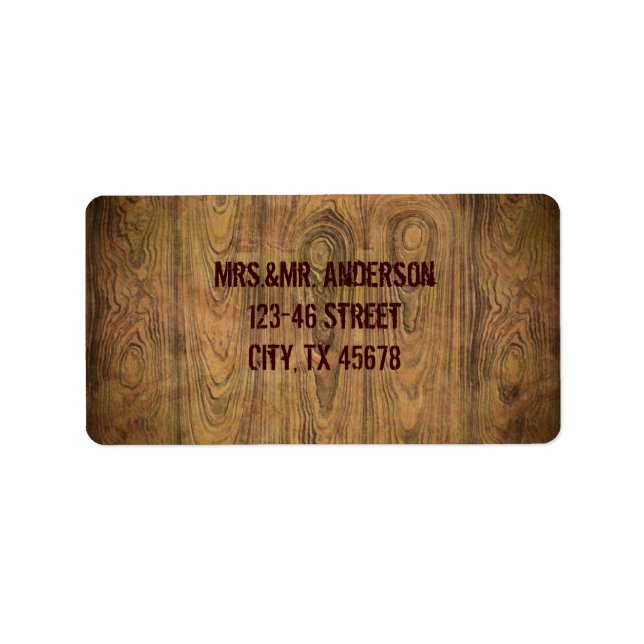 Barn wood Rustic Country cowboy Wedding Label (Front)