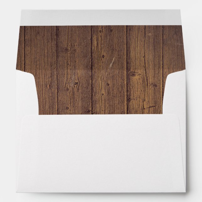 Barn Wood Rustic Country Wedding Envelopes (Back (Bottom))