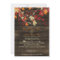 Barn Wood Rustic Fall Leaves Wedding invitations