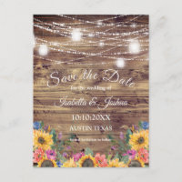 Barn Wood | String of Lights  Save The Date