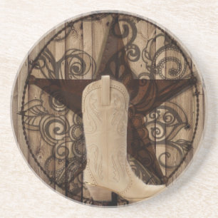 Barn Wood Texas Lone Star western country cowgirl Coaster
