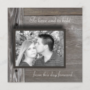 Barn wood wedding invitation