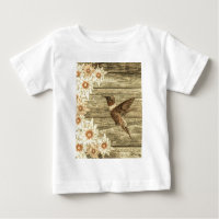 Barn wood white daisy french country hummingbird