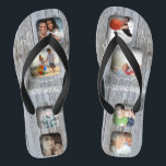 Barn Wood Your Personalised Photo Collage Thongs<br><div class="desc">Barn Wood Your Personalised Photo Collage Flip Flops</div>