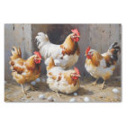 Barn Yard Chickens and Eggs Decoupage