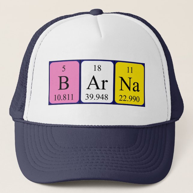 Barna periodic table name hat (Front)