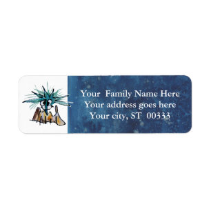 Barnacle Bill Christams Return Address Labels