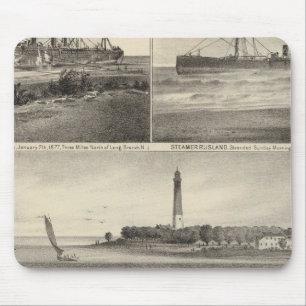 Barnegat Inlet Steamship Amerique Mouse Pad