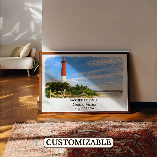 Barnegat Light New Jersey Poster, Watercolor Poster (Creator Uploaded)