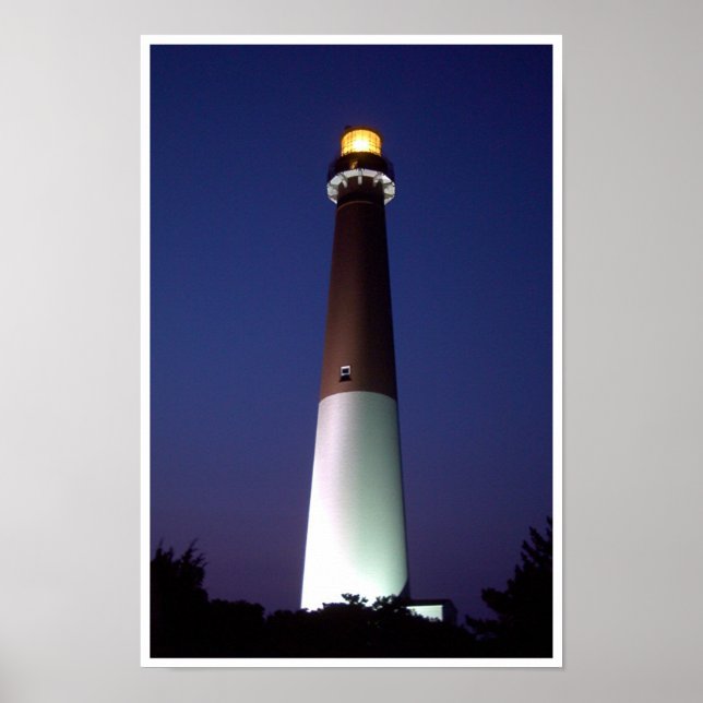 Barnegat Lighthouse at Night Poster (Front)