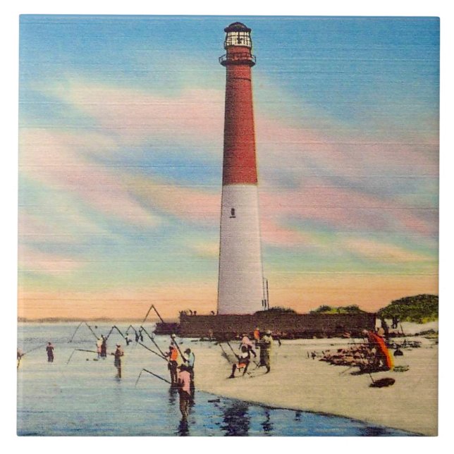 Barnegat Lighthouse Ceramic Tile (Front)