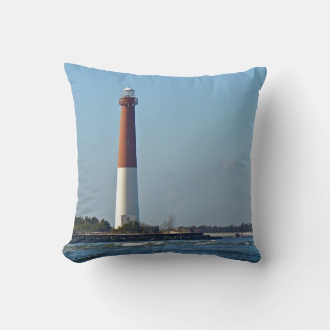 Barnegat Lighthouse Long Beach Island New Jersey Cushion (Front)