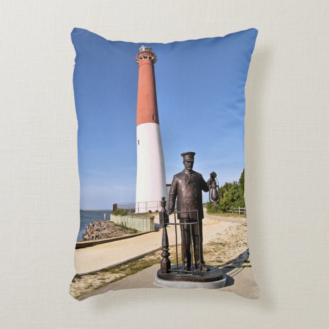 Barnegat Lighthouse, New Jersey Accent Pillow (Front(Vertical))