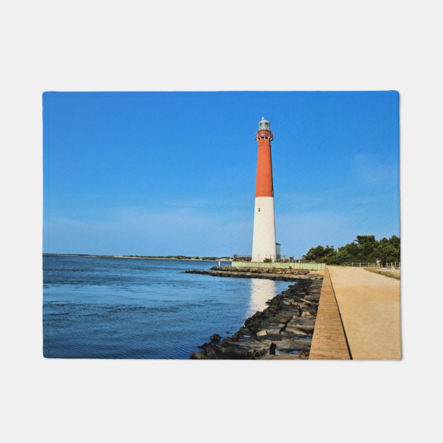 Barnegat Lighthouse, New Jersey Door Mat (Front)