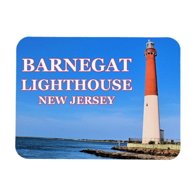 Barnegat Lighthouse, New Jersey Photo Magnet (Horizontal)