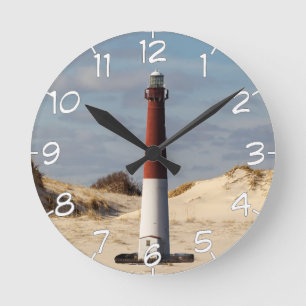 Barnegat Lighthouse Numbered Round Clock