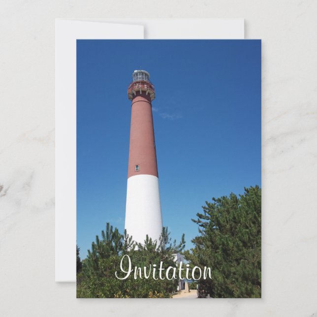 Barnegat Lighthouse: Old Barney Invitation (Front)