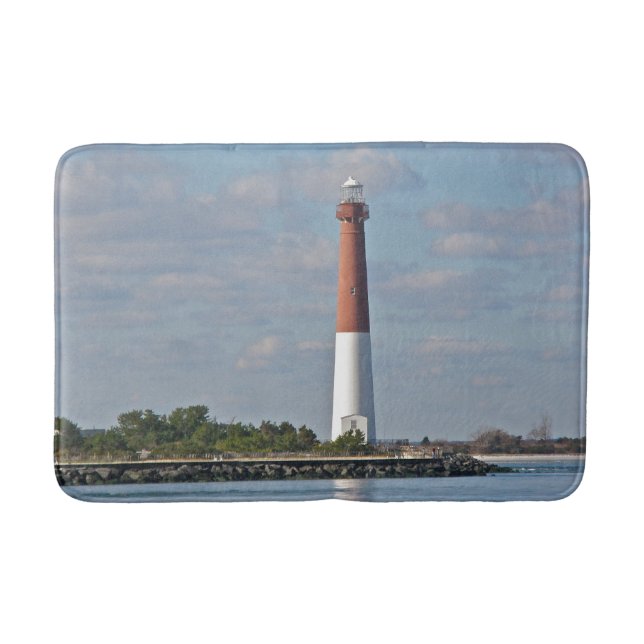 Barnegat Lighthouse - Old Barney - New Jersey Bath Mat (Front)