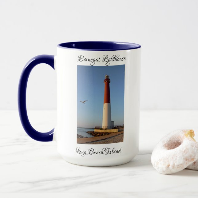 Barnegat Lighthouse Photo Mug (With Donut)