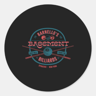Barnellos Basement Billiards Classic Round Sticker