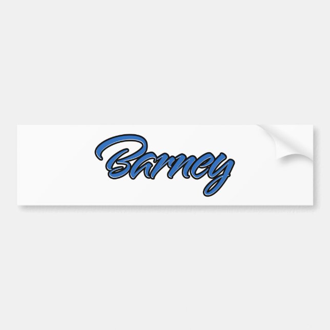 Barney Name blue Aufkleber Sticker Autoaufkleber (Front)