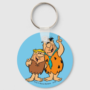 Barney Rubble and Fred Flintstone Key Ring