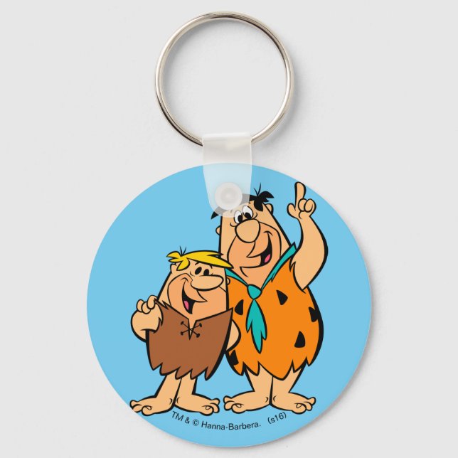 Barney Rubble and Fred Flintstone Key Ring (Front)