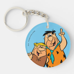 Barney Rubble and Fred Flintstone Key Ring