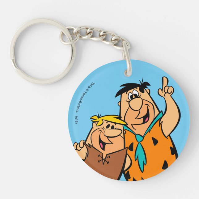 Barney Rubble and Fred Flintstone Key Ring (Front)