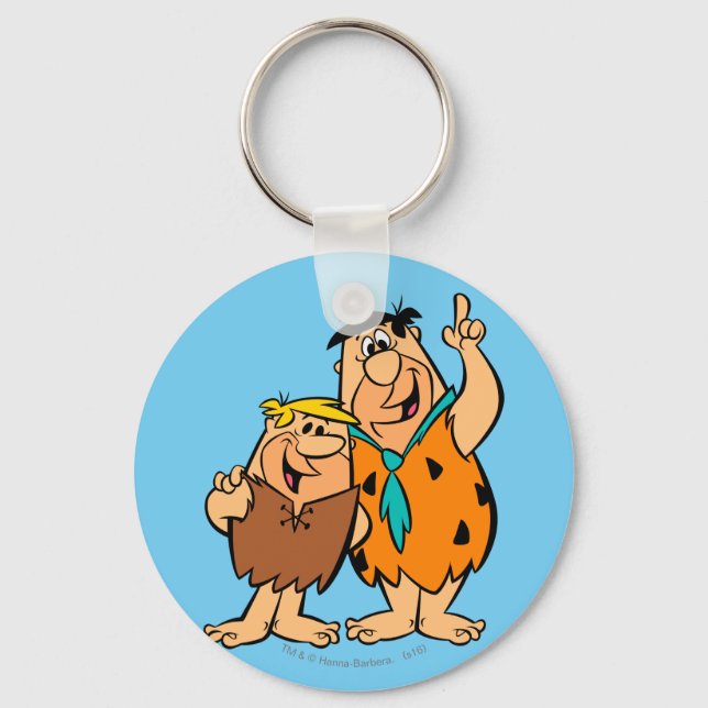 Barney Rubble and Fred Flintstone Key Ring (Front)