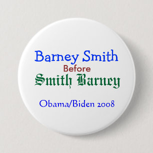 Barney Smith before Smith Barney 7.5 Cm Round Badge