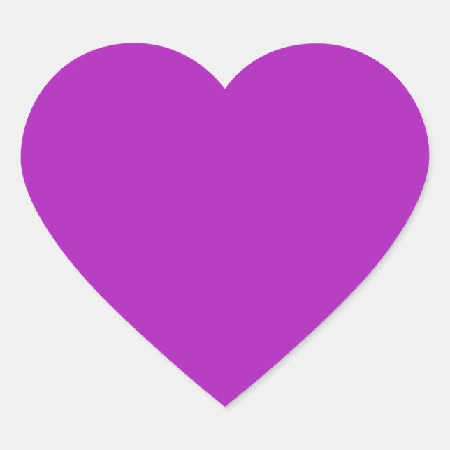  Barney (solid colour)  Heart Sticker (Front)