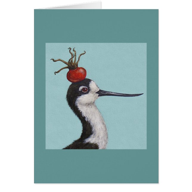 Barney the black necked stilt card (Front)