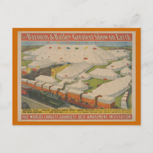 Barnum and Bailey Circus Poster Postcard