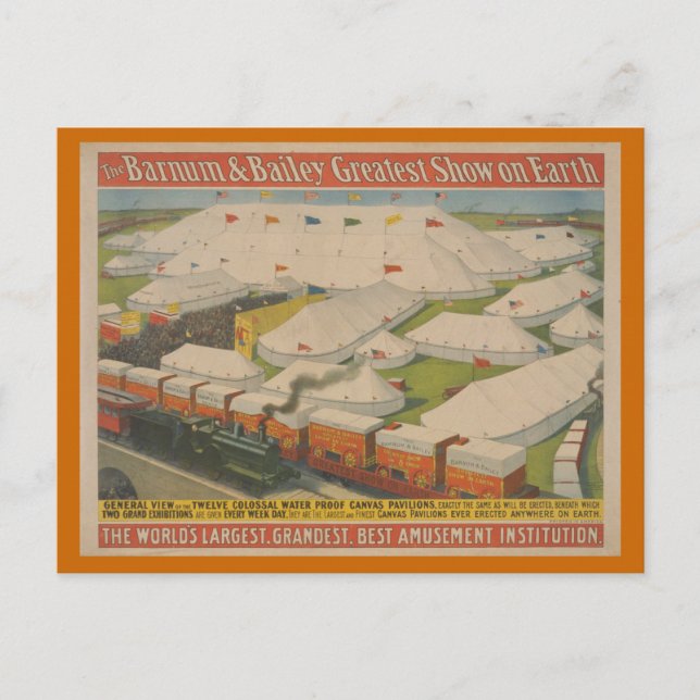 Barnum and Bailey Circus Poster Postcard (Front)