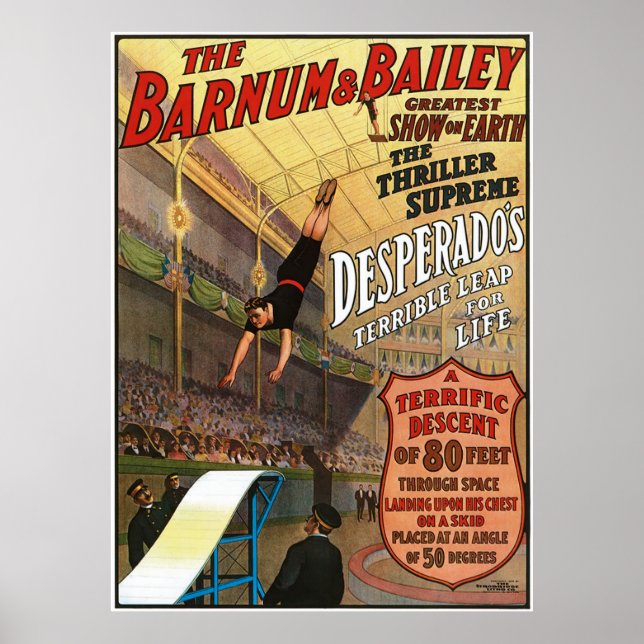 Barnum and Bailey Desperado's Leap for Life Poster (Front)