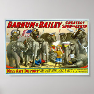 Barnum and Bailey Elephant Trainer Poster