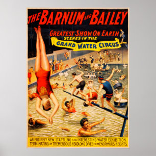 Barnum and Bailey Grand Water Circus Poster