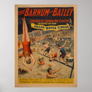 Barnum and Bailey Grand Water Circus Poster