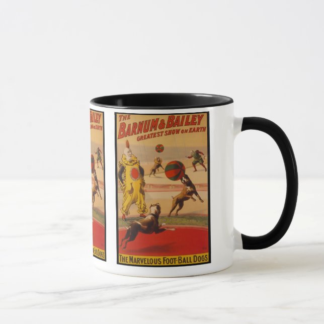 Barnum & Bailey Circus Foot-Ball Dogs Mug (Right)