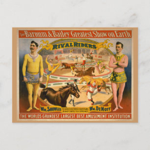 Barnum & Bailey Circus Poster Postcard
