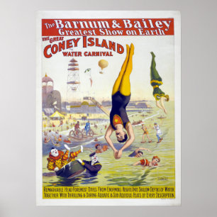 Barnum & Bailey Coney Island Circus Advertisement Poster