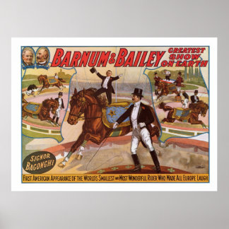 Barnum & Bailey Smallest Rider Advertisement Poster