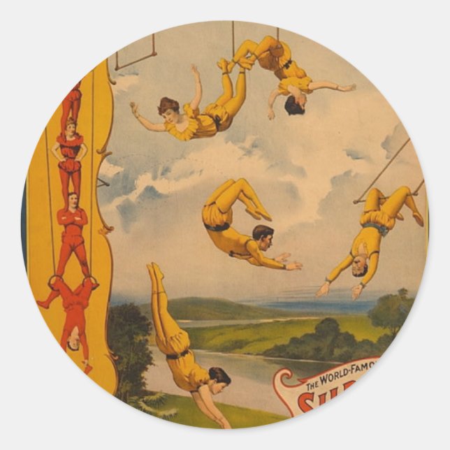 Barnum & Bailey / Trapeze Artists Classic Round Sticker (Front)